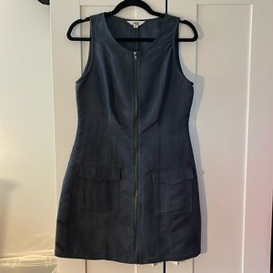 Size 4 Suede Zip-Up Dress